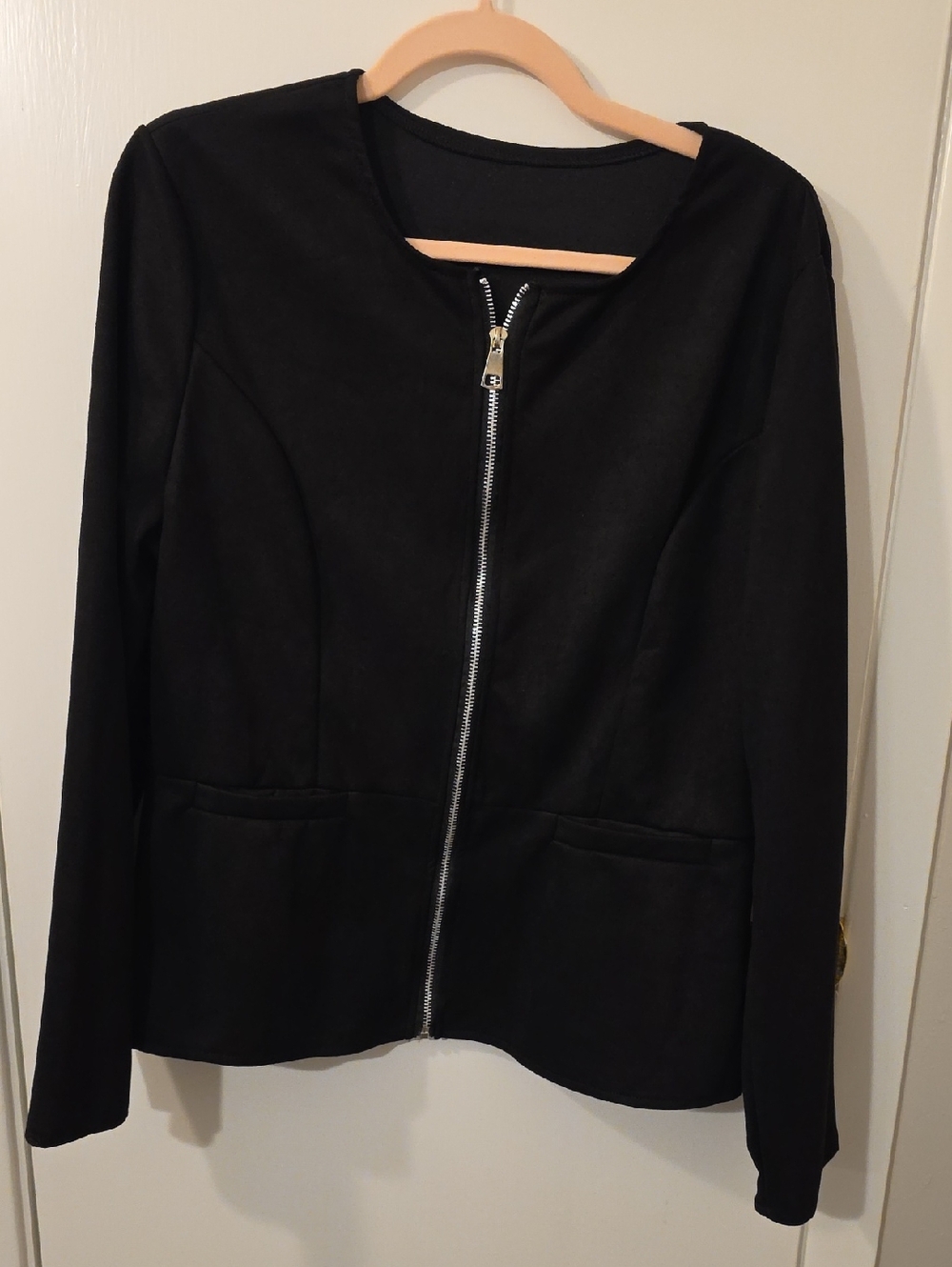 Black Zip-Front Women's Jacket